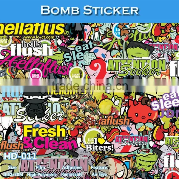 HD-010 Bubble Free Car Sticker Bomb Film Type And Body Stickers Use Car Wrapping Film photo-2