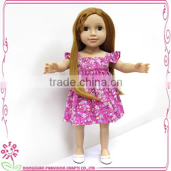 Red Flower Pattern Doll Dress, Doll Clothes American Girl photo-6