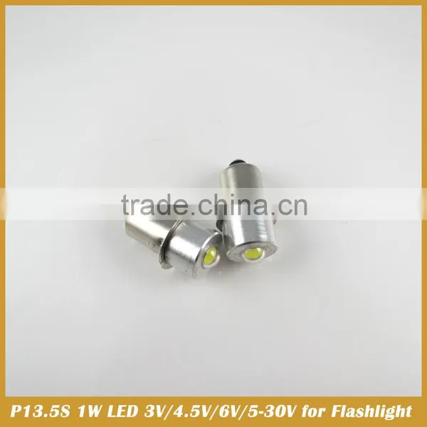 P13.5S 1W LED Torch Globe Bulb 3V/4.5V/6V/5-30V photo-4