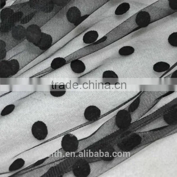 Most Popular Design Hot Selling Big Circle Dot Mesh Fabric for Dress