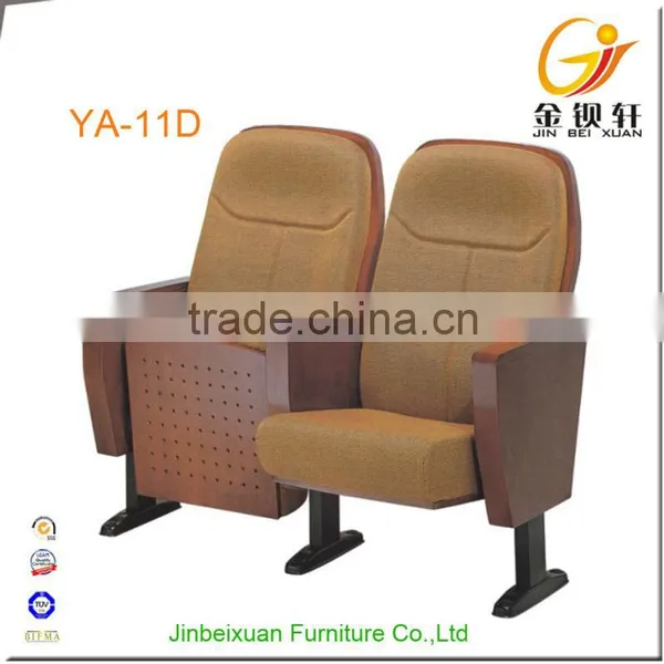 Fabric Auditorium and Hall Seating Church Chair With Wood Armrest YA-11 photo-4