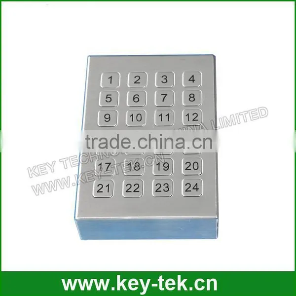 24 Keys Movable Desktop Brushed Stainless Steel Keypad photo-2