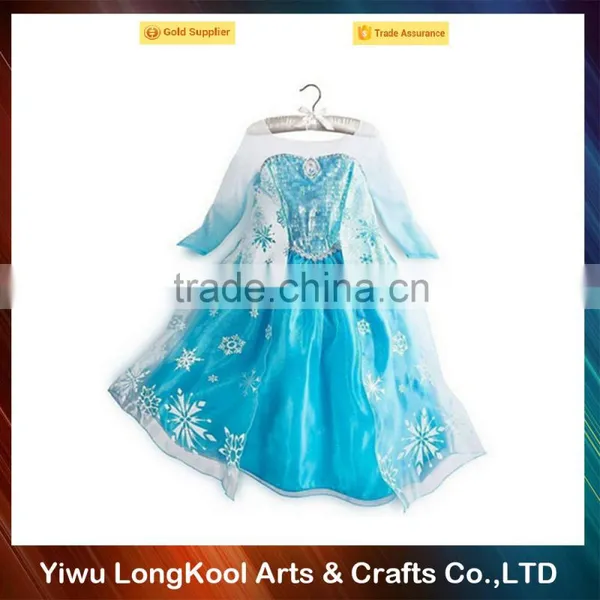 2016 New Coming Hot Sale Cosplay Frozen Elsa Princess Dress Fancy Girls Dress photo-5