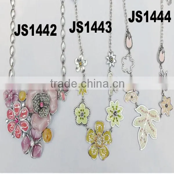 2014 Hot Sale Crystal Flower Necklace Sets