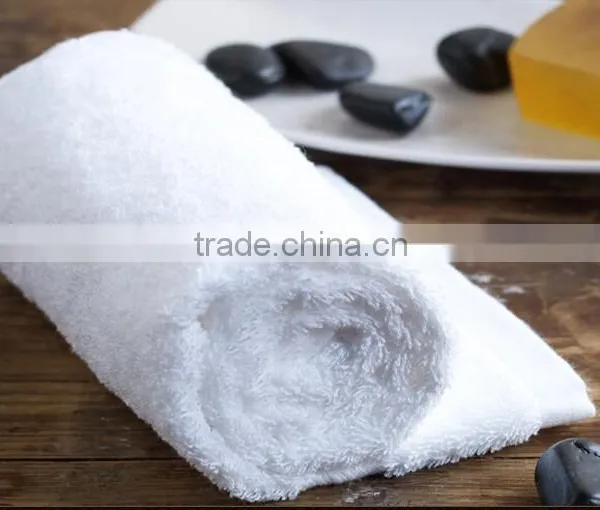 Pure White 16s Terry Soft Plain Woven Style Wholesale Hotel Bath Towel photo-5