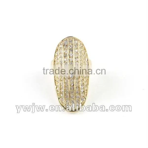 18k Gold Jewelry ,gold Design Rings for Women,crystal Wedding Ring (JW-7004)