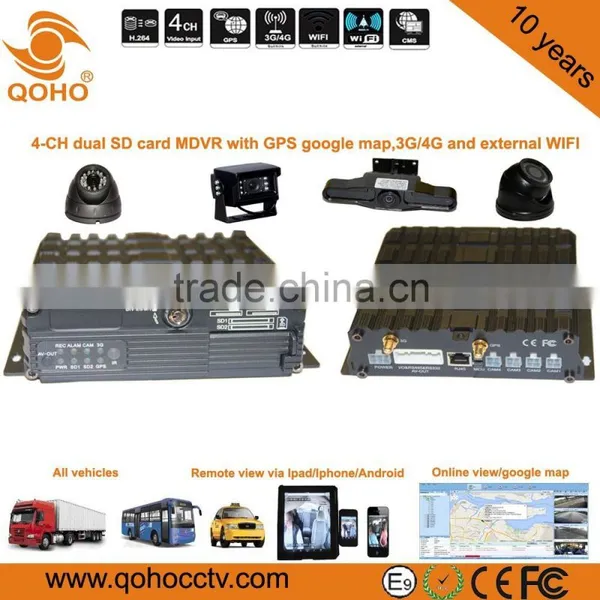 4G TWO SD Car Mobile DVR Audio Video Sync , GPS,WIFI.Car Black Box Function photo-4
