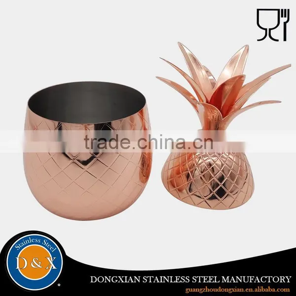 China Custom Design Stainless Steel Copper Pineapple Cup Quality Choice photo-2