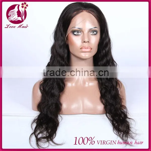 Body Wave Wigs 100% Unprocessed European Straight Human Hair Lace Front Wig For Black Women Full Lace Human Hair Wig With Bangs photo-2