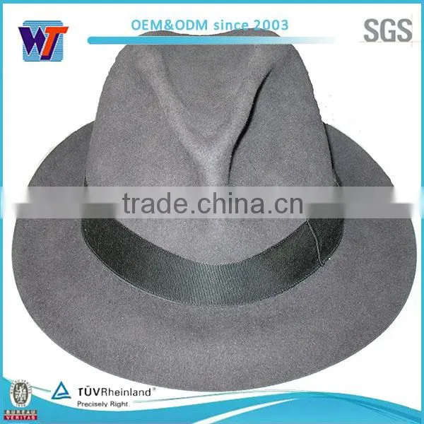 Wholesale Lady Fedora Wool Felt Wide Brim Black Fedora Hats for Women photo-3