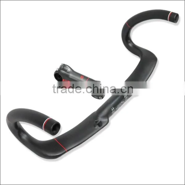 2016 Xinshun Mountain Bikes Carbon Handlebar Mtb Road Bike Accessories Bicycle Parts Grips With Stem BH2120 photo-3