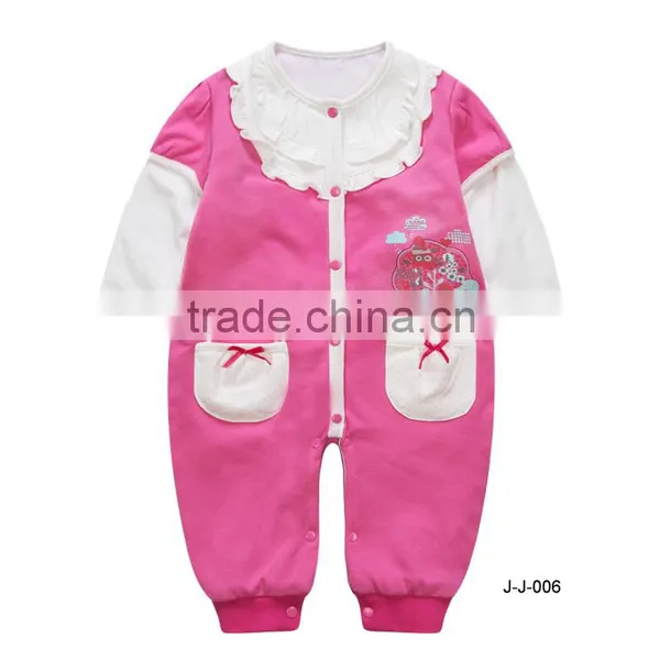 New Design Long Sleeve Baby Girls Baby Romper for Winter photo-4