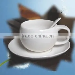 Ceramic Coffee Cup With Saucer Set and Scoop photo-3