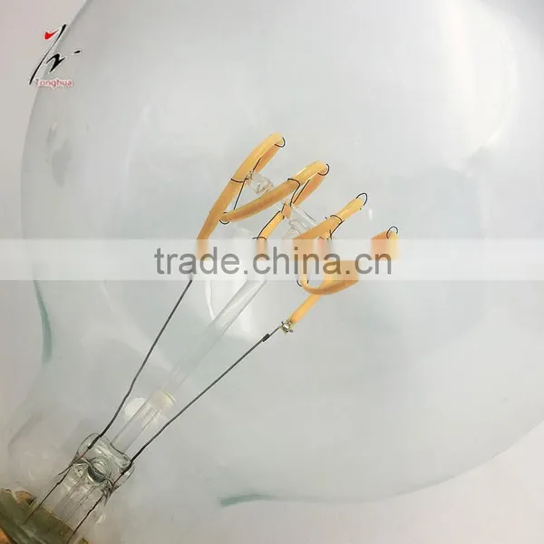 Led Curly Filament Bulb G125 Clear & Amber Glass E27 Base Decorative Light Bulb photo-3