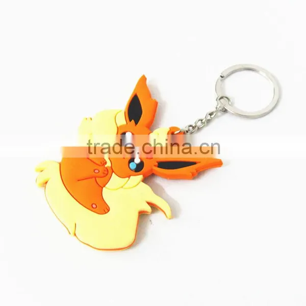 Wholesale Keychain Customer Animation Shaped PVC Key Ring photo-2