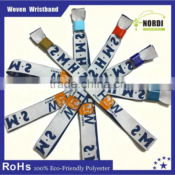 Plastic Button Woven Wristband/custom Woven Bracelet/woven Bracelet