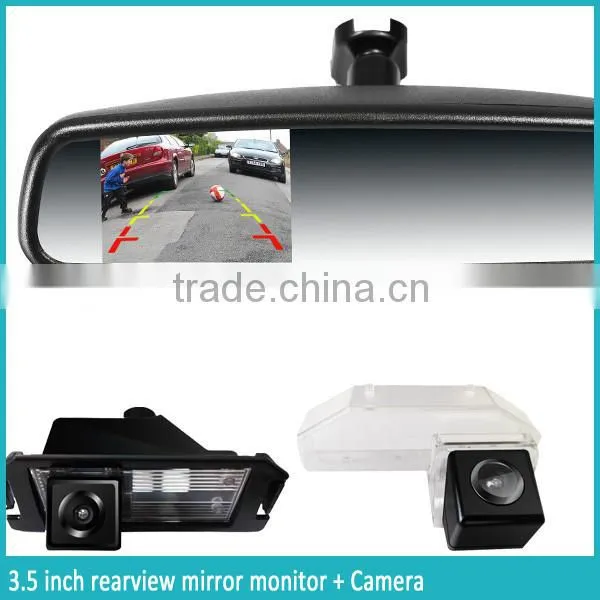 3.5 Inch Car Interior Rearview Mirror Monitor With OEM Parking Sensor photo-2