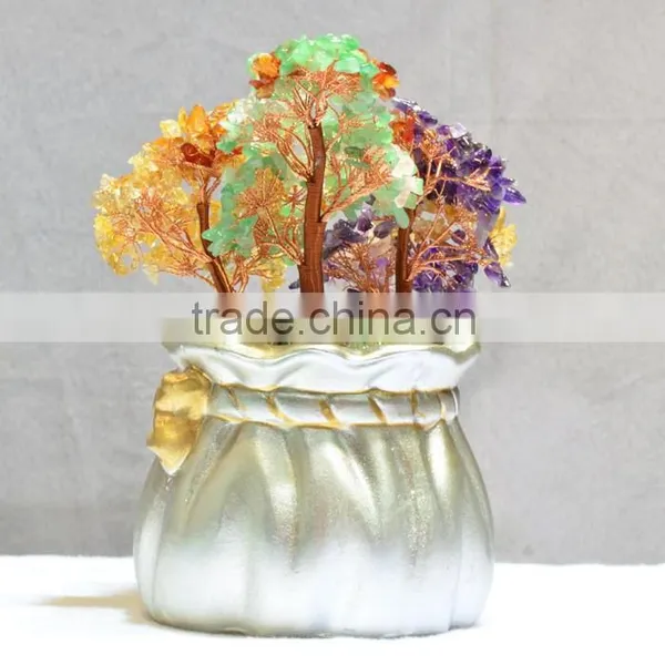 New Fashion Gemstone Chakra Healing Tree Rainbow Color photo-4
