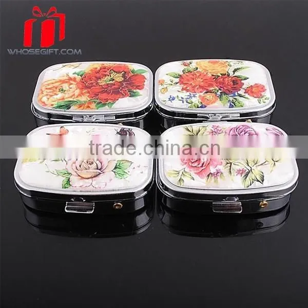 3 Compartments Metal Pill Case,Travel Metal Box