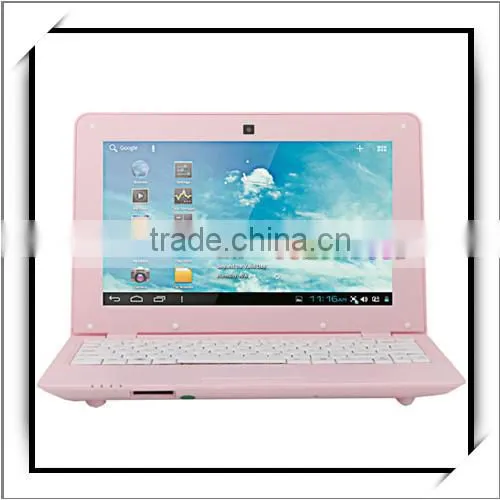 10.1 Inch Android Netbook VIA8850 Android 4.0 China Cheap Popular Netbook With 8GB Hard Disk Pink US Standard