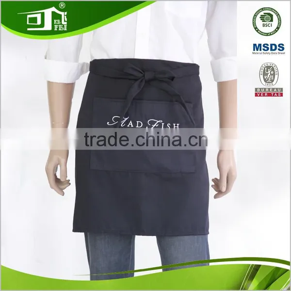 Trade Assurance Poly and Cotton Embroidery Black Waist Apron photo-2