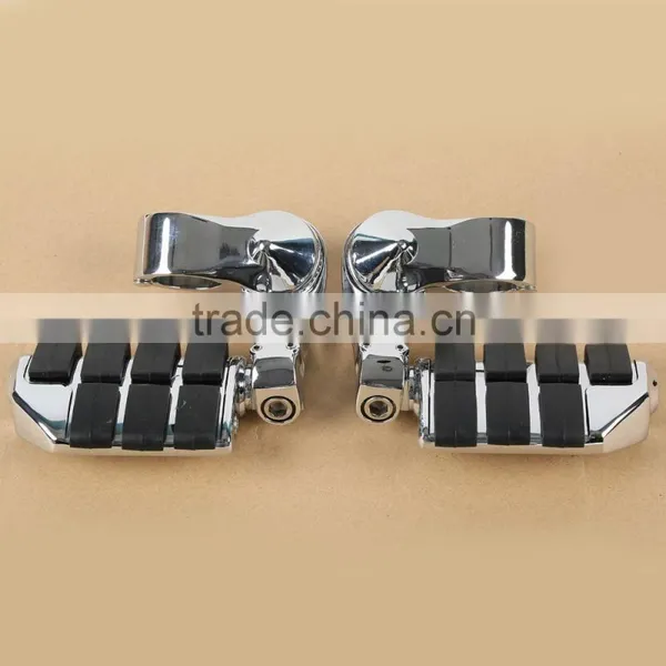 Chrome 360 Degree Adjustable Highway Footpeg Footrests For 32mm photo-6