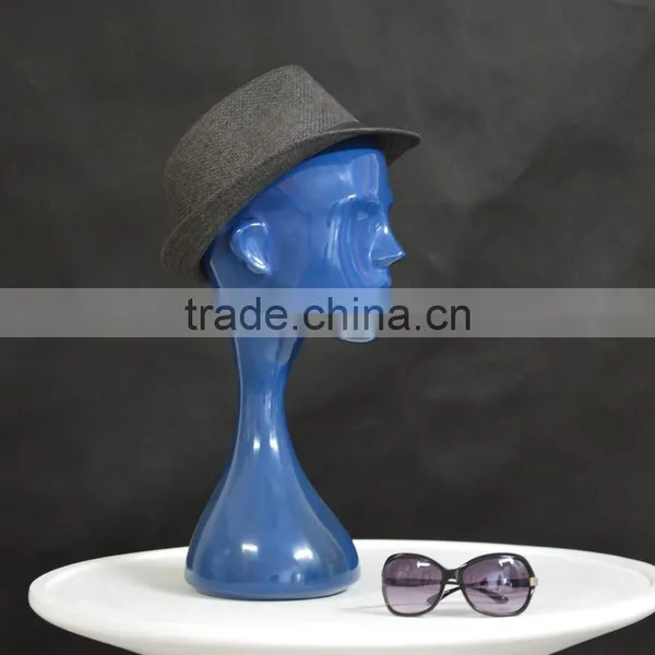 Fashion Blue /Golden Long Neck Female Mannequin Display for Wig/ Hat photo-3