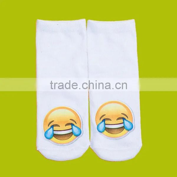 Wholesale White Short Emoji Socks photo-4