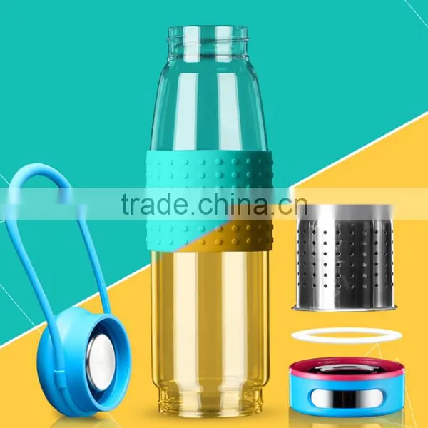 Borosilicate Glass Sports Bottle With Silicone Sleeve photo-2