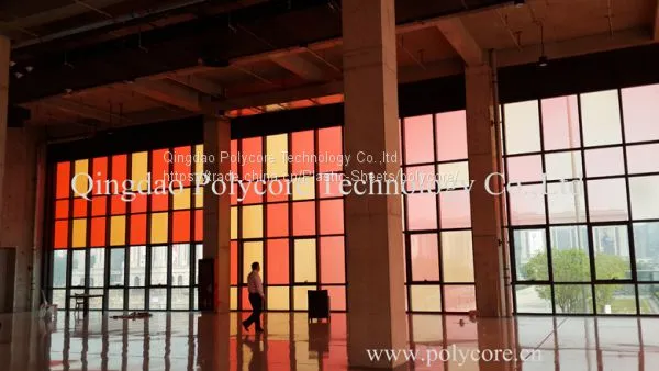 PC Honeycomb as Sun Distributor Saving Energy in Building Window photo-3