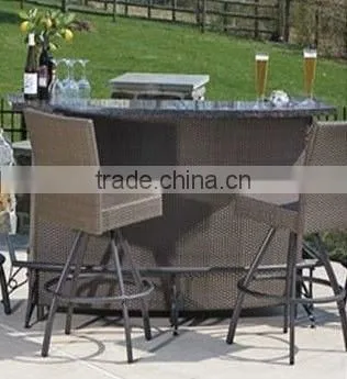 Balcony Outdoor Furniture Leisure Rattan Bar Set