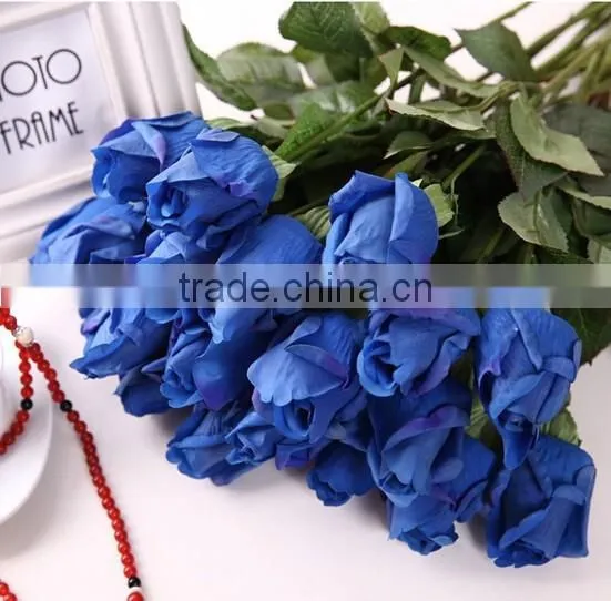 45cm Artificial Satin Rose Flower photo-2