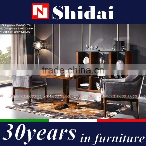 Italian Wooden Venner Dining Table and Chair photo-5