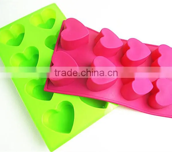 10114 8 Pcs Hearts Shape Silicone Cake Mold photo-5