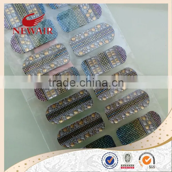 Jewel Nail Strips & 20pcs Nail Foil &nail Wraps