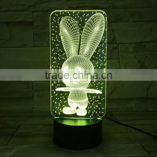 UCHOME Acrylic 7 Colorful 3D Illusion Night Light Bluetooth Speaker 3D Night Light photo-4