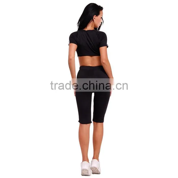Latest Design Tracksuit Women Track Suit Sweat Suits 2 Two Piece Crop Top and Pants Set Sportswear Custom Tracksuit photo-4