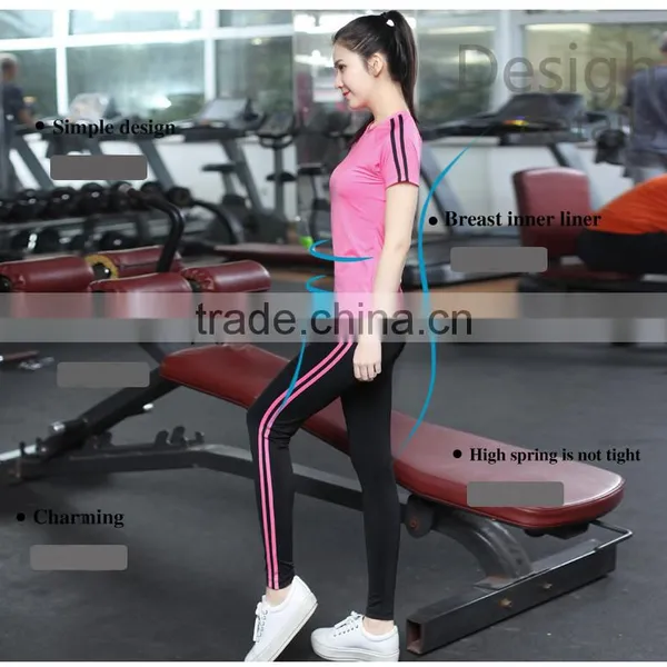 Wholesale Clothing Apparel OEM Spandex+nylon Sports Wears Sets for Women 2016 photo-3