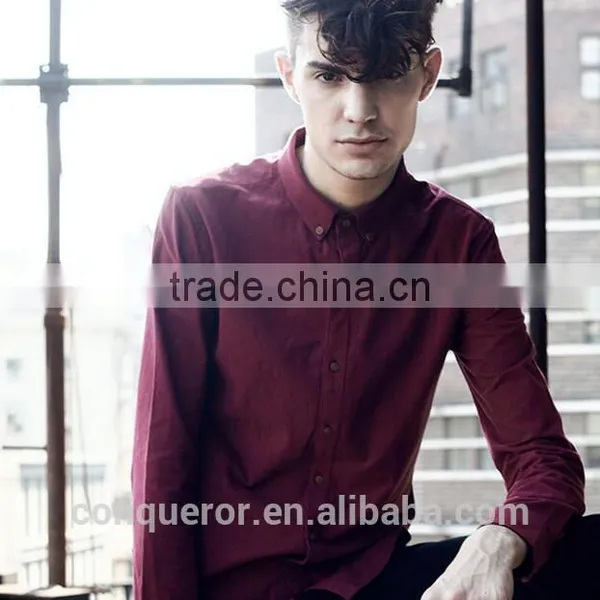 Fashion Slim Fit 100%cotton Custom Men Shirt (20160124) photo-3