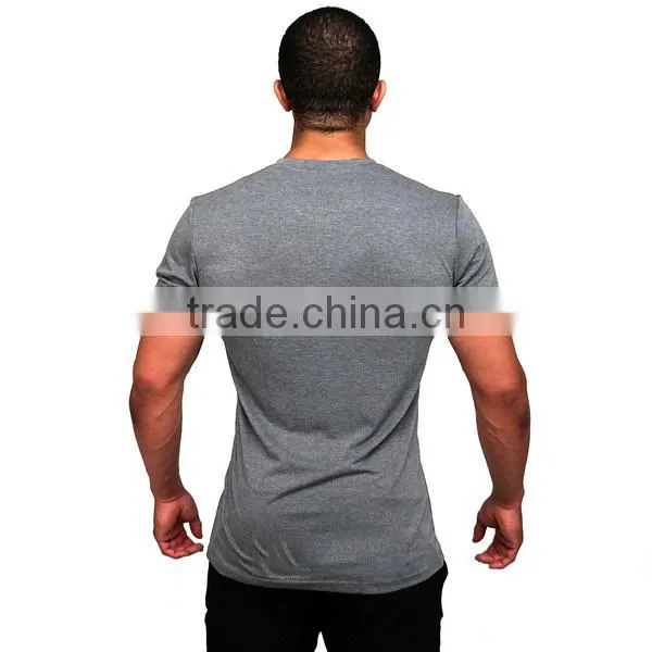 Mens Blank Fitness t Shirt Dri Fit Tri Blend Sport t Shirt photo-2