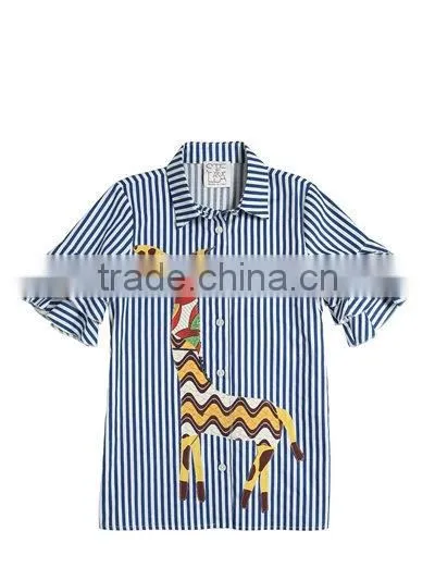 2017 New Style Cutsom Summer Children Baby Girls Cotton Poplin Dress Shirt With Embroidery photo-5