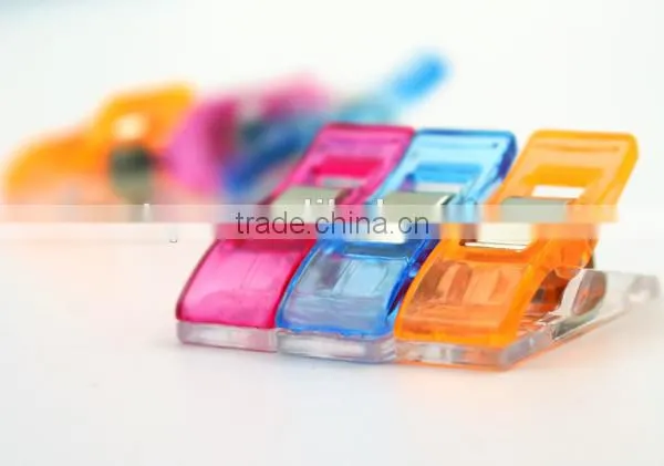 75 PCS Colorful Sewing Binding Plastic Spring Wonder Clips-2.7x1.0cm photo-4