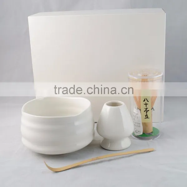 White Ceremonial Tea Bowl Whisk Gift Set photo-2