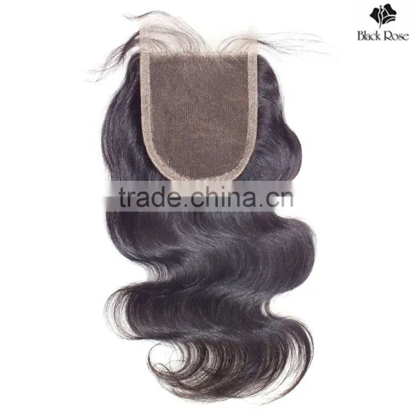 Virgin Hair Bundles With Lace Closure, 4x4 Three Part Cheap Huaman Hair Swiss Full Lace Closure With Baby Hair photo-3