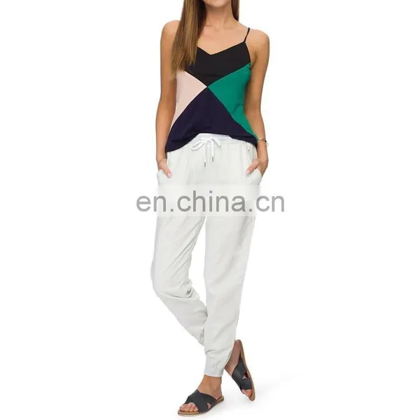 Halter Neck Joint Design Knit Blouse for Middle Aged Women photo-5