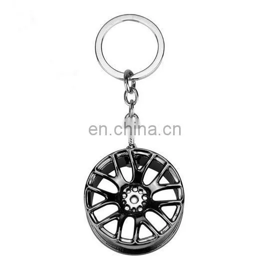 Promotional Gift 3DMini Metal Automotive Car Wheel Auto Parts Keychain photo-2