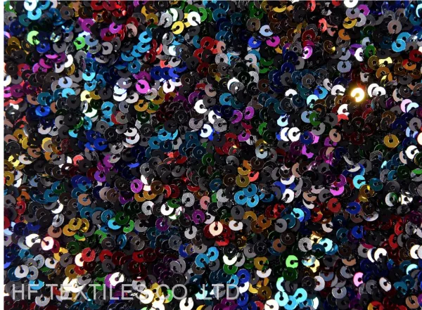 5mm Sequin Fabric Rainbow Colour photo-2
