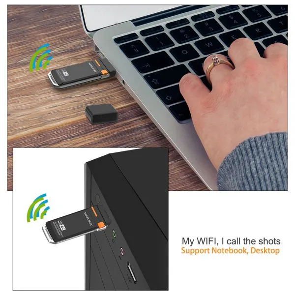 WAVLINK AC1300 Wireless-AC Dual Band Usb Adapter With 802.11ac SuperSpeed USB 3.0 Port photo-5