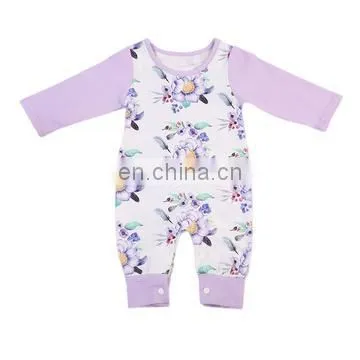 Summer Baby Clothing Hot Sale Baby Girl Floral Bubble Romper Infant and Toddler Baby Romper With Matching Headband photo-2