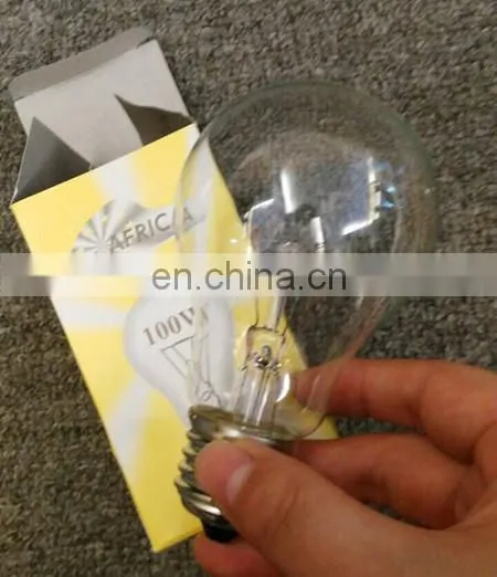 High Quality E27 B22 A55 A60 100W 60W Frosted and Clear Incandescent Bulb photo-3